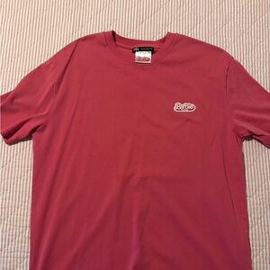 Zara Men’s Raspberry Pink Crew Neck T-Shirt with Small Logo